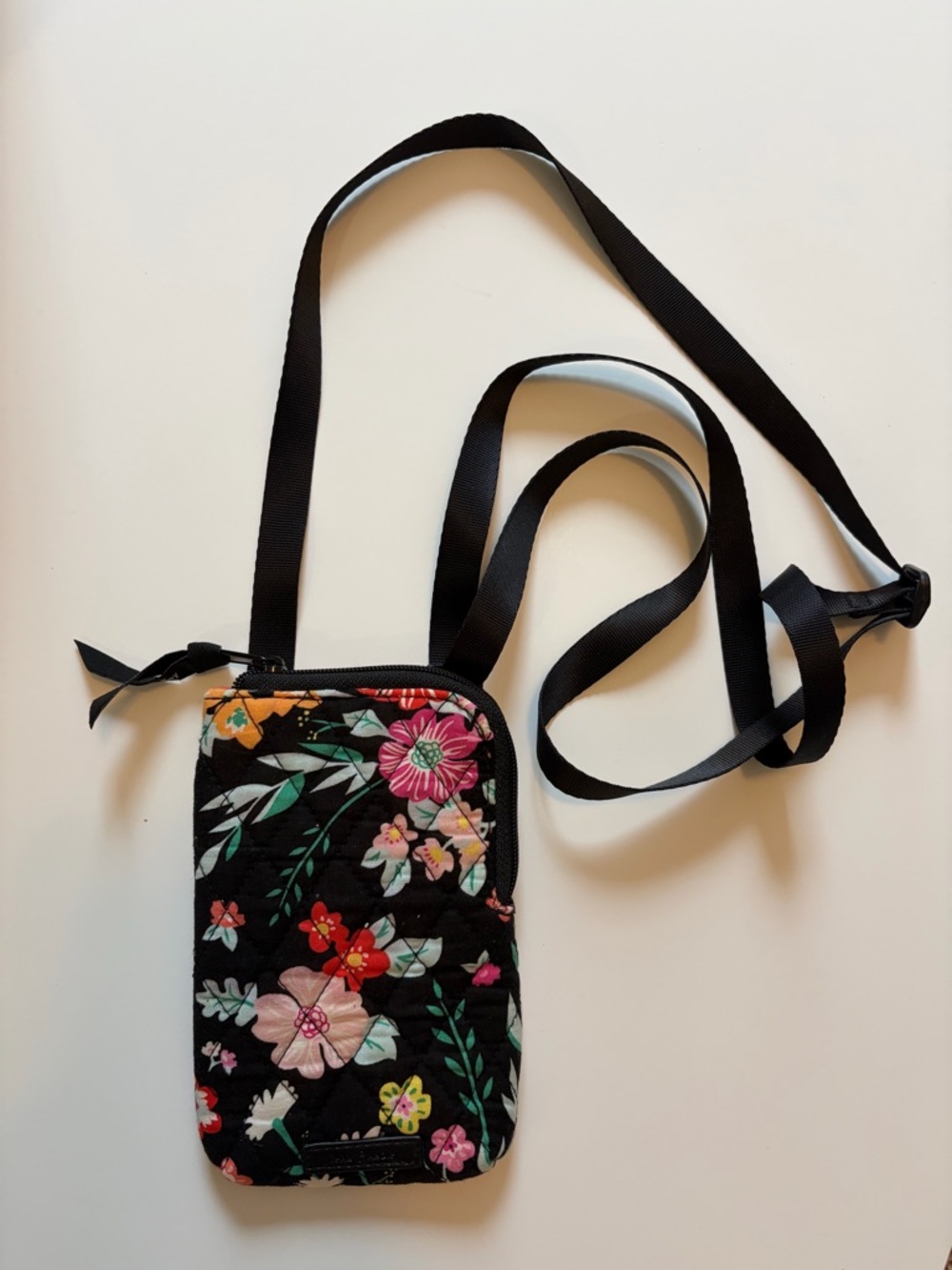 Vera Bradley Black Floral phone/wallet crossbody